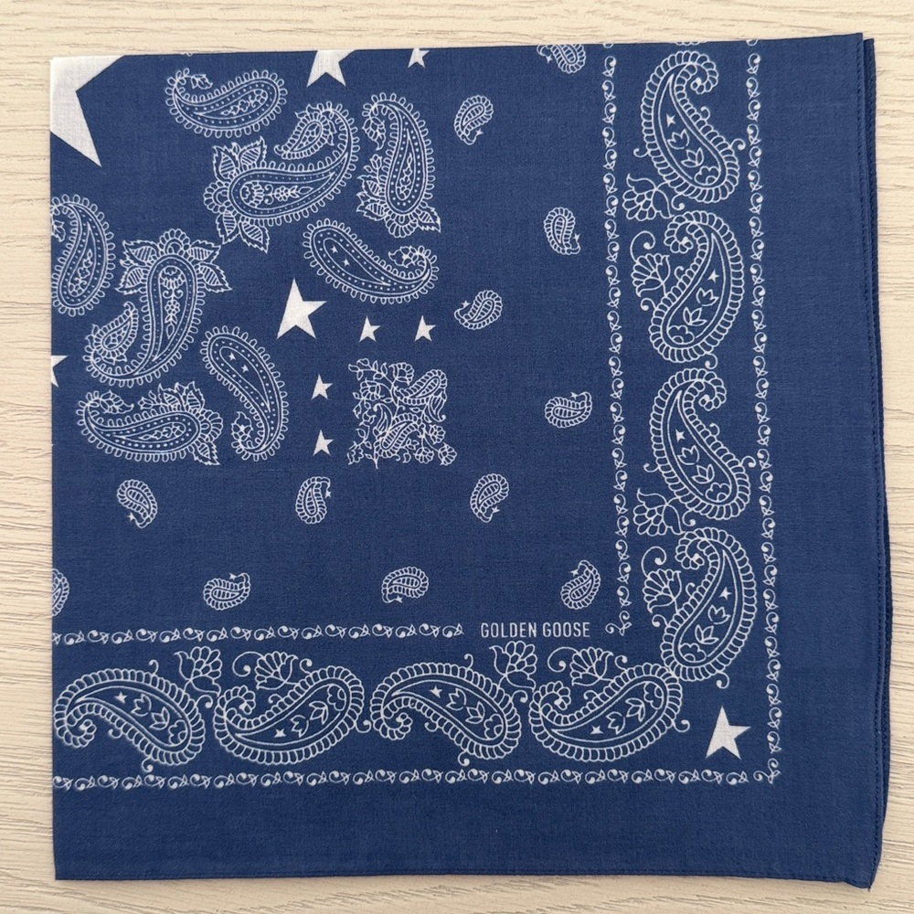 Golden Goose Navy Paisley Bandana